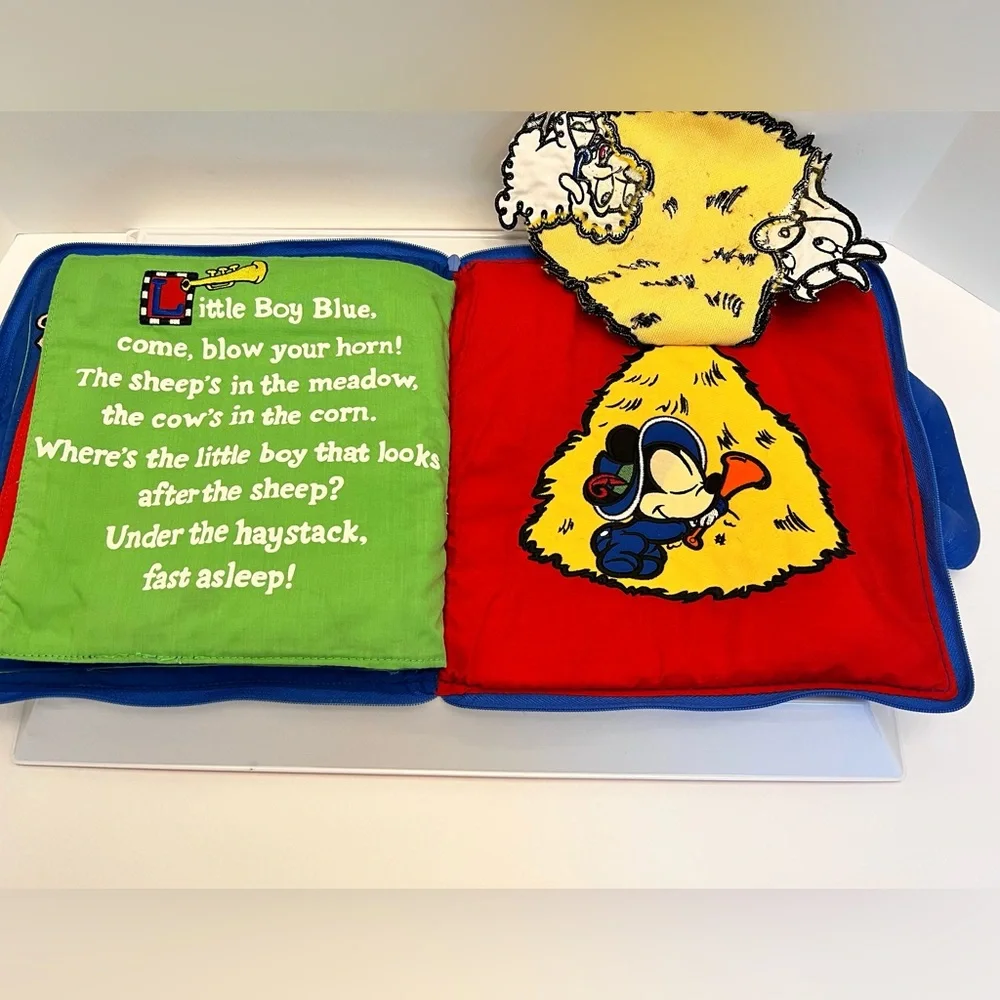 Disney Soft Fabric Zippered Book with Four Nursery Rhymes and Lift/Pull Pages.
